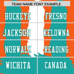 Orange Aqua White Graffiti Pattern Flag Football Jersey 3