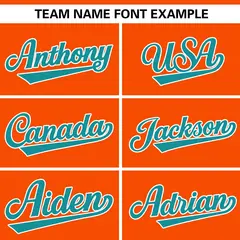 Orange Aqua-White Side Two-Tone Authentic Baseball Jersey 3