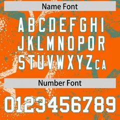 Orange Aqua-White Star Graffiti Authentic Football Jersey 4