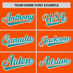 Orange Aqua-White Stripe Raglan Sleeves Baseball Jersey 3