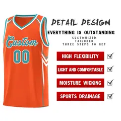 Orange Arrow Graffiti Sports Uniform Basketball Jersey 2