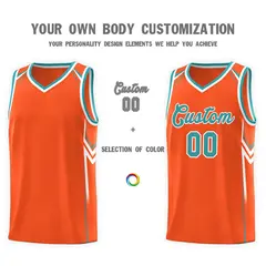 Orange Arrow Graffiti Sports Uniform Basketball Jersey 3