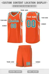Orange Arrow Graffiti Sports Uniform Basketball Jersey 5