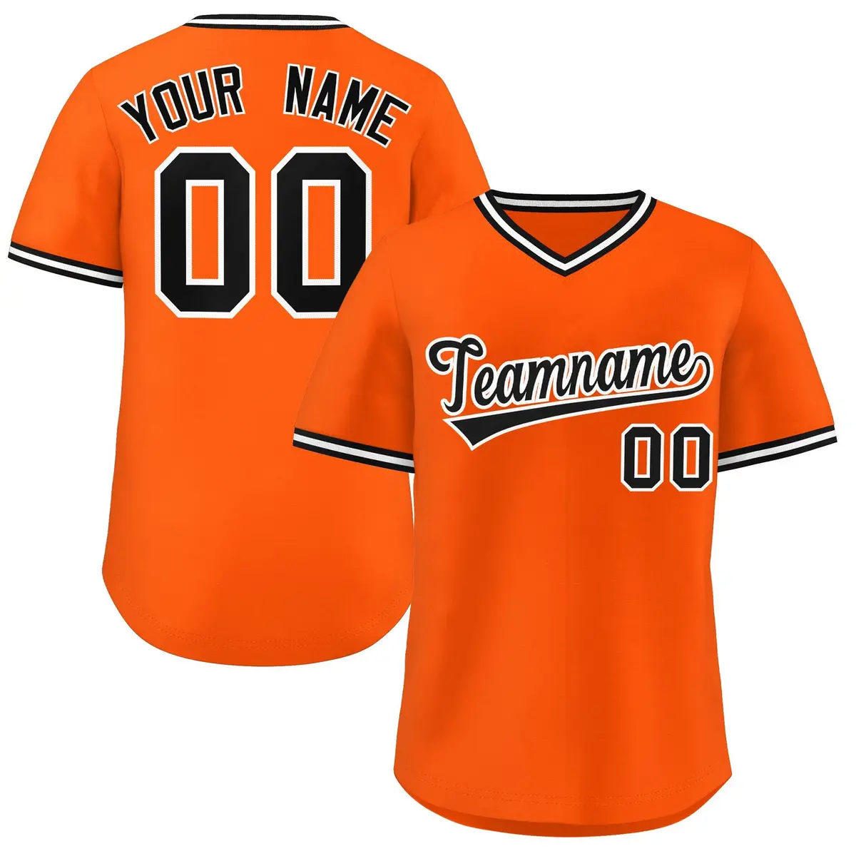 Orange Authentic Classic Pullover Baseball Jersey