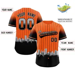 Orange Baltimore City Silhouette Baseball Jersey 2