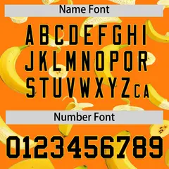 Orange Banana Graffiti Pattern Fashion Baseball Jersey 3