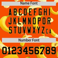 Orange Banana Graffiti Pattern Fashion Baseball Jersey 3