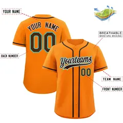 Orange Baseball Jersey 2