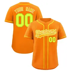 Orange Baseball Jersey 1