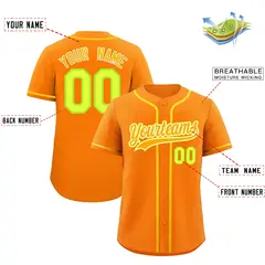 Orange Baseball Jersey 2