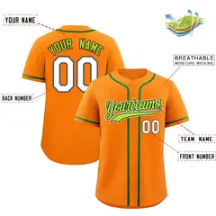Orange Baseball Jersey 2