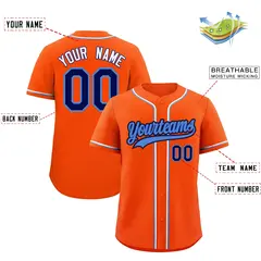 Orange Baseball Jersey 2