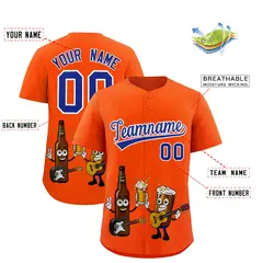 Orange Beer Day Parties Baseball Jersey 2
