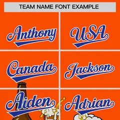 Orange Beer Day Parties Baseball Jersey 3