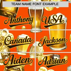 Orange Beer Day Parties Baseball Jersey 3