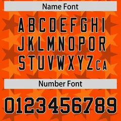 Orange Black All Star Graffiti Pattern Football Jersey 4
