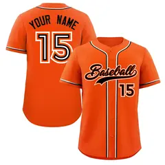 Orange Black Classic Style Authentic Baseball Jersey
