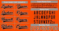 Orange Black Classic Style Authentic Baseball Jersey 3