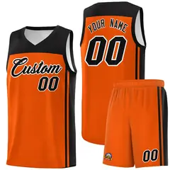 Orange Black Classic Team Sports Basketball Jersey