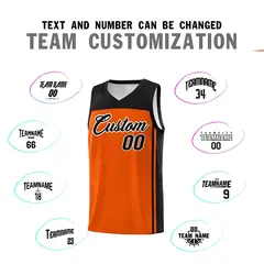 Orange Black Classic Team Sports Basketball Jersey 4