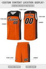 Orange Black Classic Team Sports Basketball Jersey 5