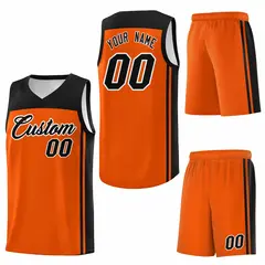 Orange Black Classic Team Sports Basketball Jersey 6