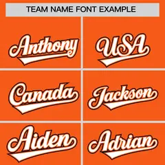 Orange Black Color Block Authentic Baseball Jersey 3