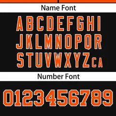 Orange Black Color Block Raglan Sleeves Baseball Jersey 4