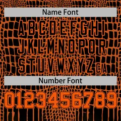 Orange Black Crocodile Graffiti Sleeveless Baseball Jersey 3