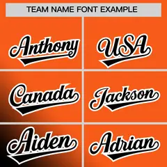 Orange Black Diagonal Stripe Gradient Baseball Jersey 3