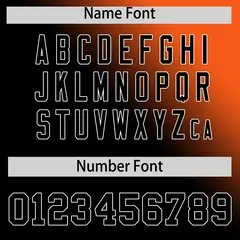 Orange Black Diagonal Stripe Gradient Baseball Jersey 4