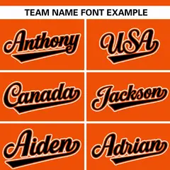 Orange Black Full-Zip Raglan Sleeves Varsity Letterman Baseball Jacket 7