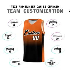 Orange Black Gradient Fashion Basketball Jersey 4