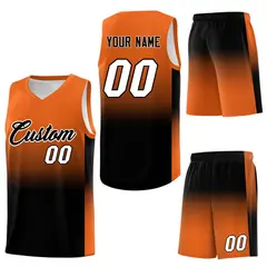 Orange Black Gradient Fashion Basketball Jersey 7