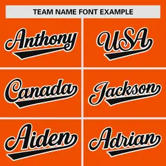 Orange Black Gradient Side Authentic Baseball Jersey 3