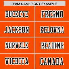Orange Black Gradient Side Pattern Authentic Football Jersey 3