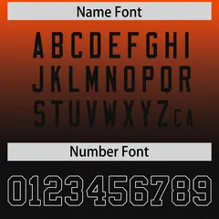 Orange Black Gradient Side Pattern Authentic Football Jersey 4