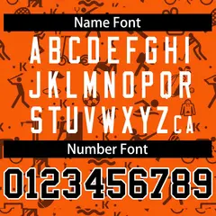 Orange Black Graffiti Pattern Varsity Raglan Letterman Jacket 6