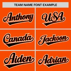Orange Black Half Stripe Authentic Baseball Jersey 3