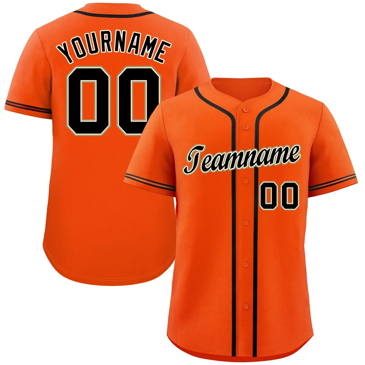 Orange Black-Old Gold Classic Authentic Baseball Jersey