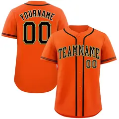 Orange Black-Old Gold Classic Authentic Baseball Jersey 1
