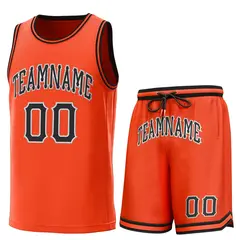 Orange Black-Orange Classic Sets Basketball Jersey 1