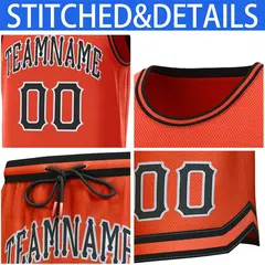 Orange Black-Orange Classic Sets Basketball Jersey 6