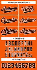Orange Black Orange-White Classic Style Hockey Jersey 3