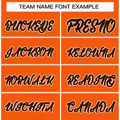 Orange Black Orange-White Classic Style Hockey Jersey 3