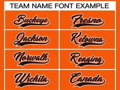 Orange Black Orange-White Classic Style Hockey Jersey 3