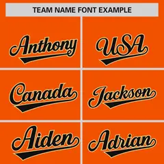 Orange Black Phonetic Rhythm Authentic Baseball Jersey 3