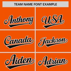 Orange Black Phonetic Rhythm Authentic Baseball Jersey 3