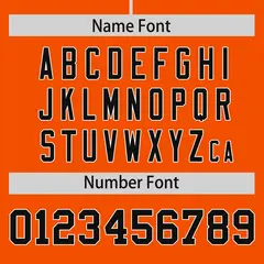 Orange Black Phonetic Rhythm Authentic Baseball Jersey 4