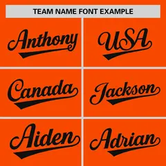 Orange Black Pinstripe Raglan Baseball Jersey 3